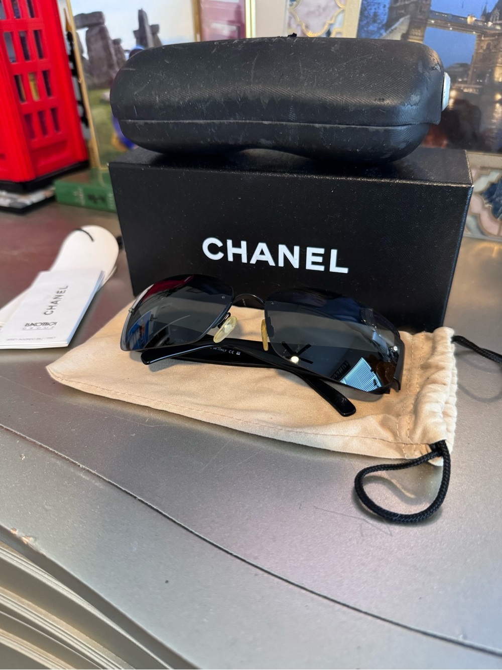 CHANEL 4117-B Vintage Black Sunglasses - Picture 14 of 15